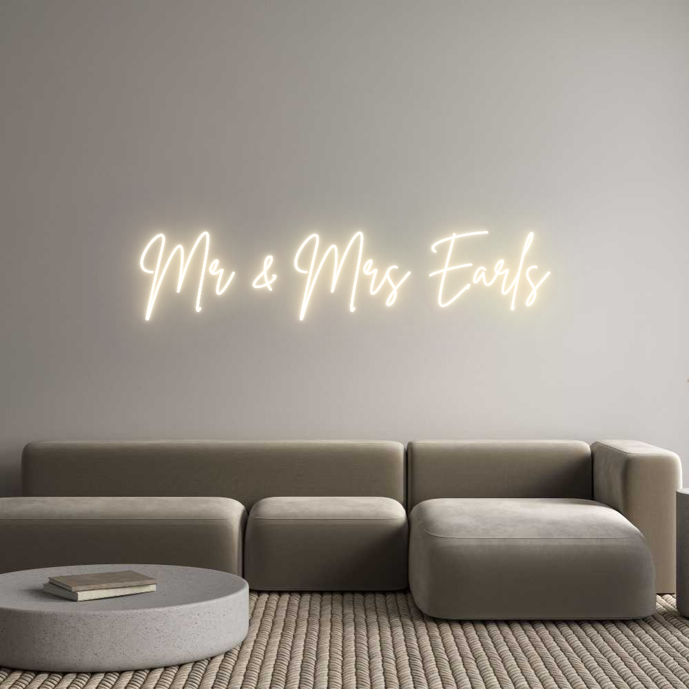 Custom Neon Sign Online Editor Mr & Mrs Earls