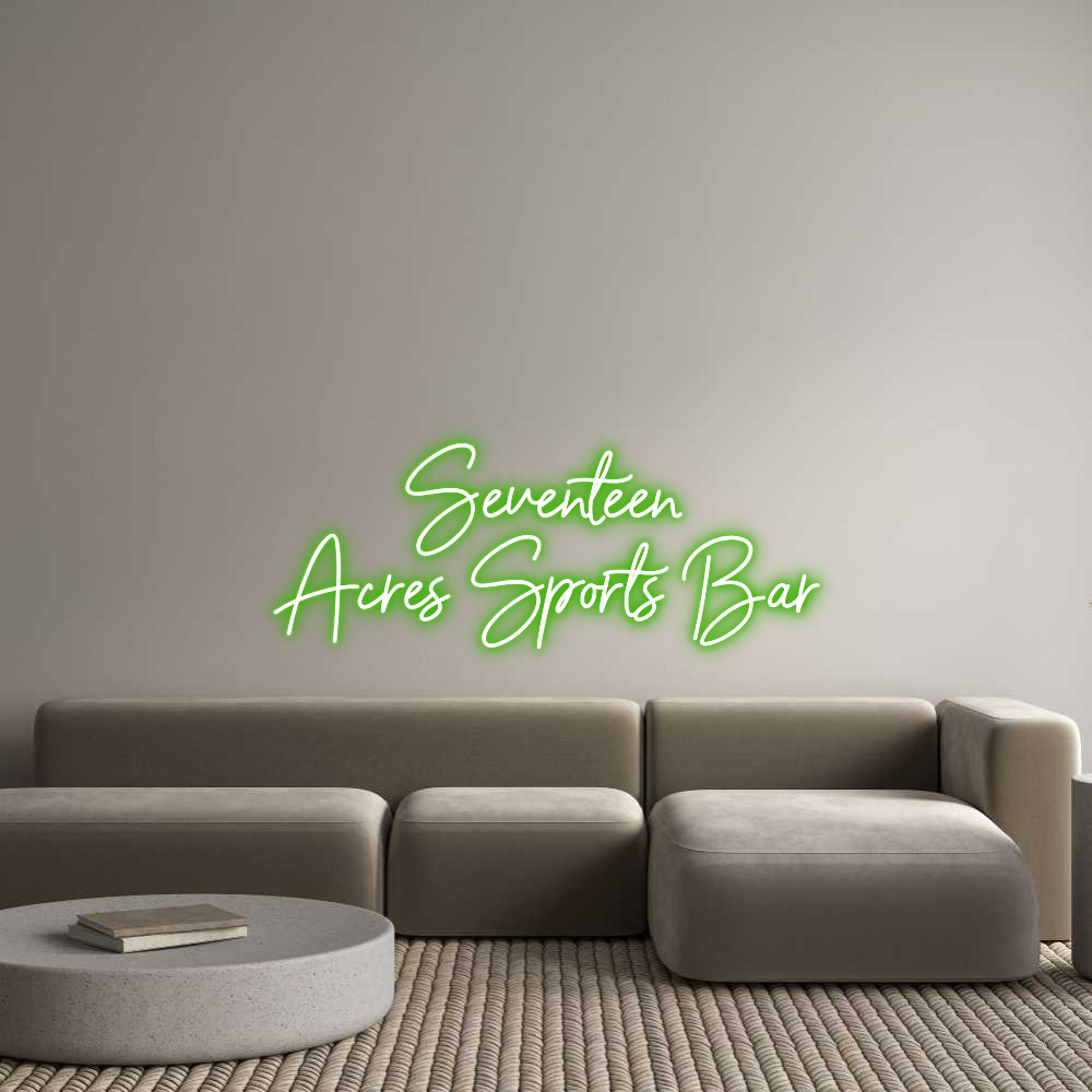 Custom Neon Sign Online Editor Seventeen 
A...