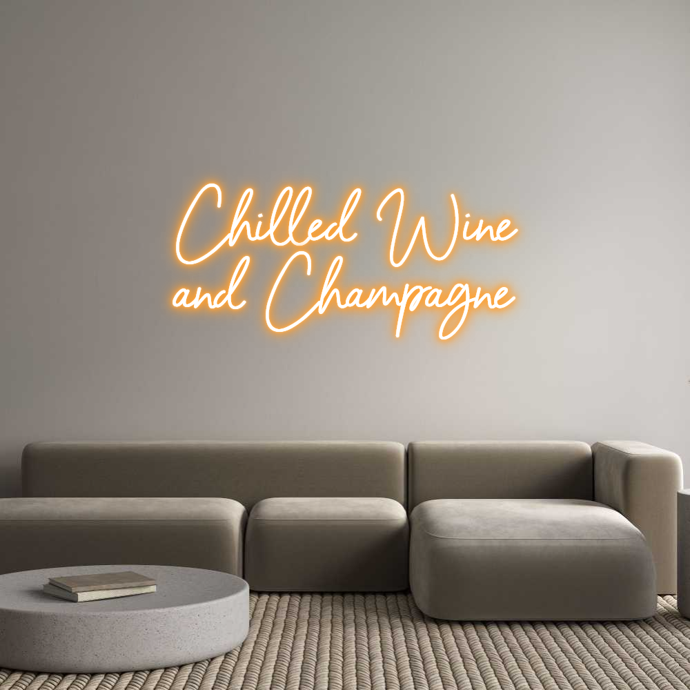 Custom Neon Sign Online Editor Chilled Wine ...