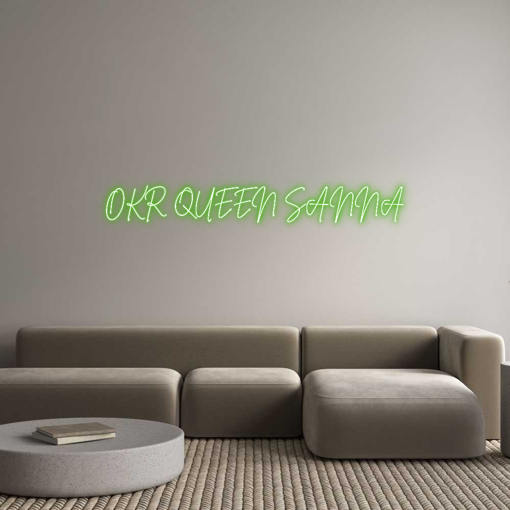 Custom Neon Sign Online Editor OKR QUEEN SANNA