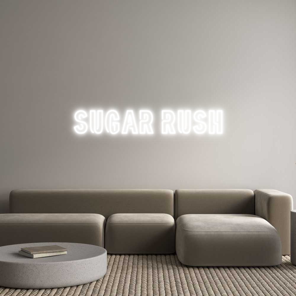 Custom Neon Sign Online Editor sugar rush