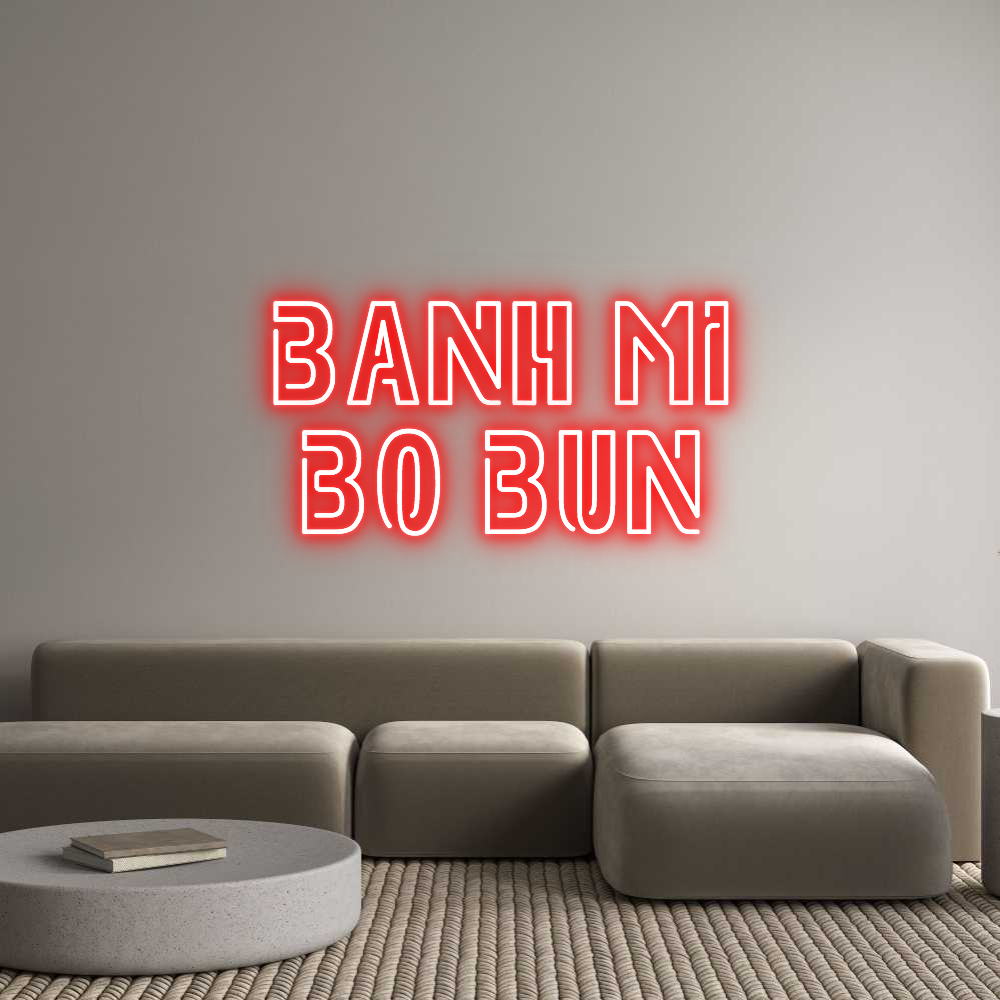 Custom Neon Sign Online Editor banh mi
bo b...