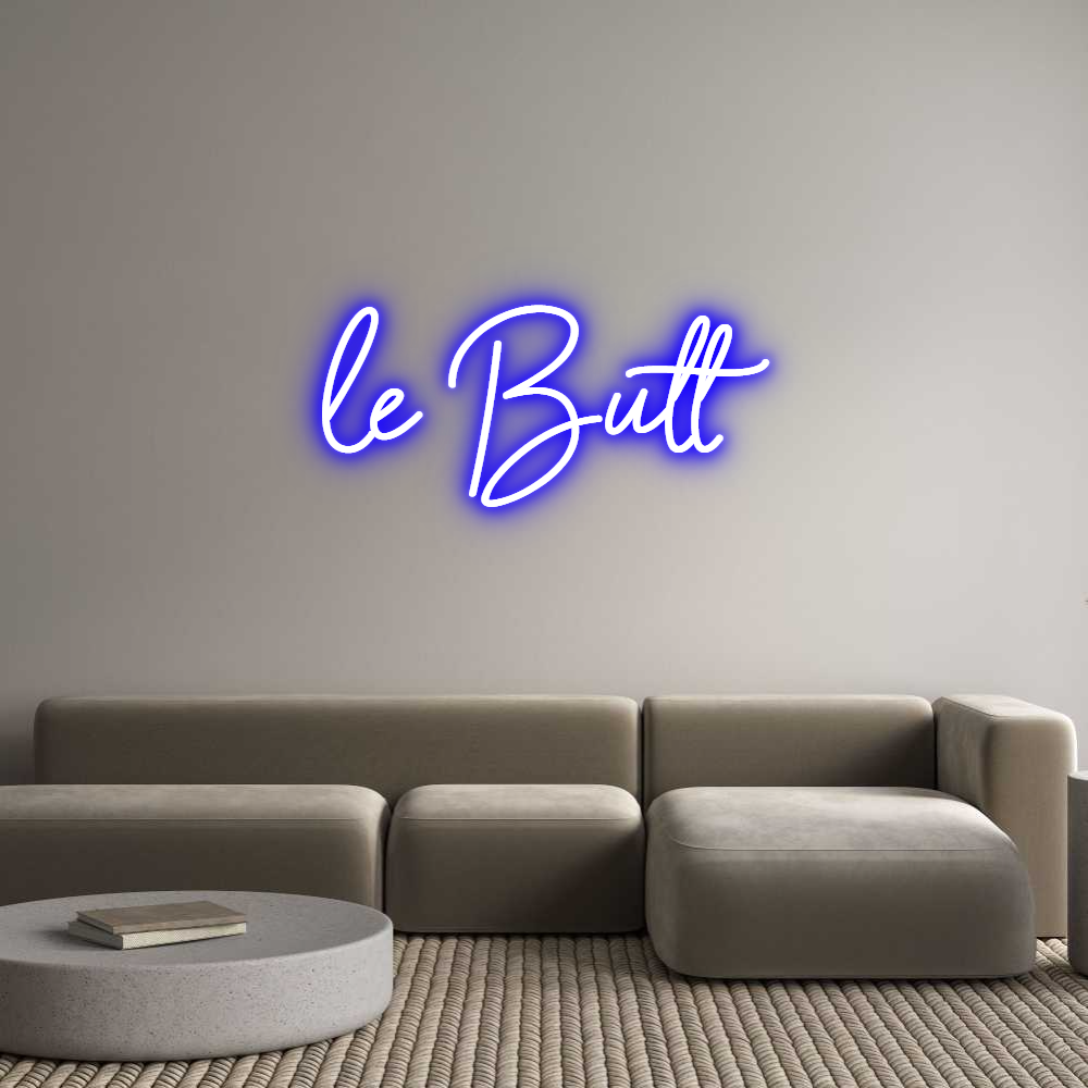 Custom Neon Sign Online Editor le Butt
