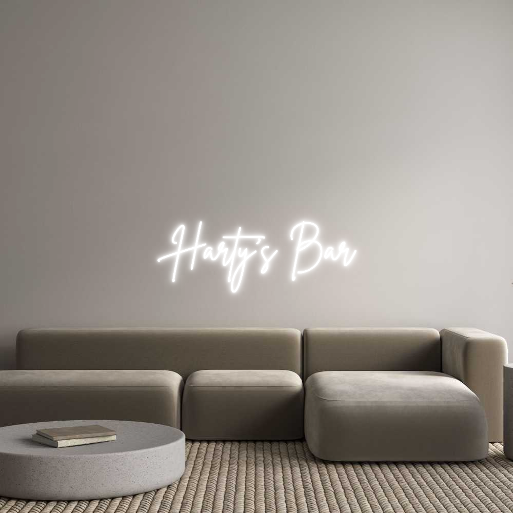Custom Neon Sign Online Editor Harty's Bar