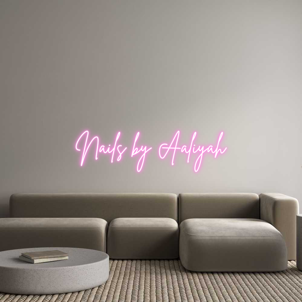 Custom Neon Sign Online Editor Nails by Aali...