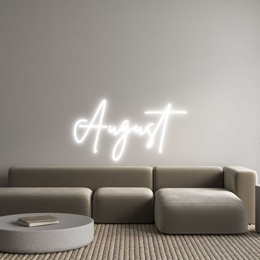 Custom Neon Sign Online Editor August