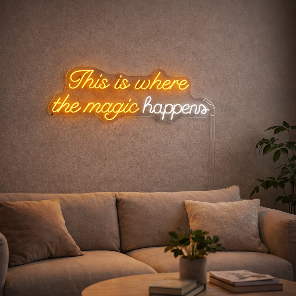 This is Where the Magic Happens LED Neon Sign - Planet Neon Made in London Neon Signs