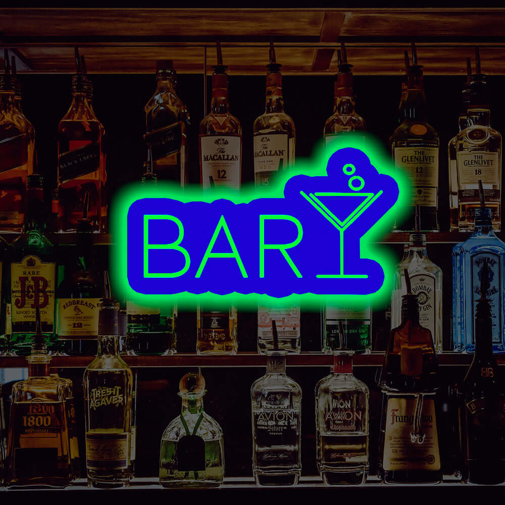 Bar Glass Backlit LED Neon Sign