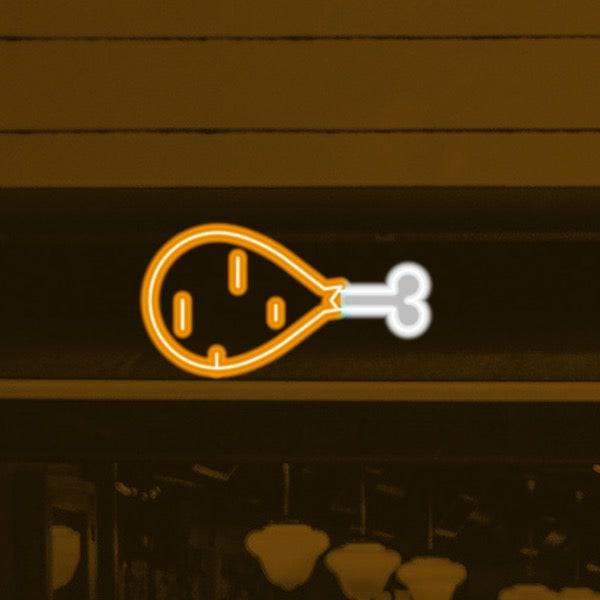 Chicken Thighs LED Neon Sign - Made in London Emoji Neon Signs - Planet Neon