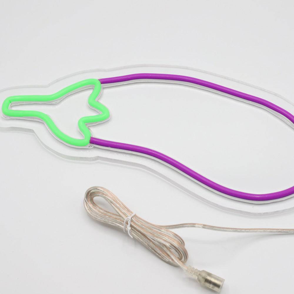 Eggplant LED Neon Sign - Planet Neon