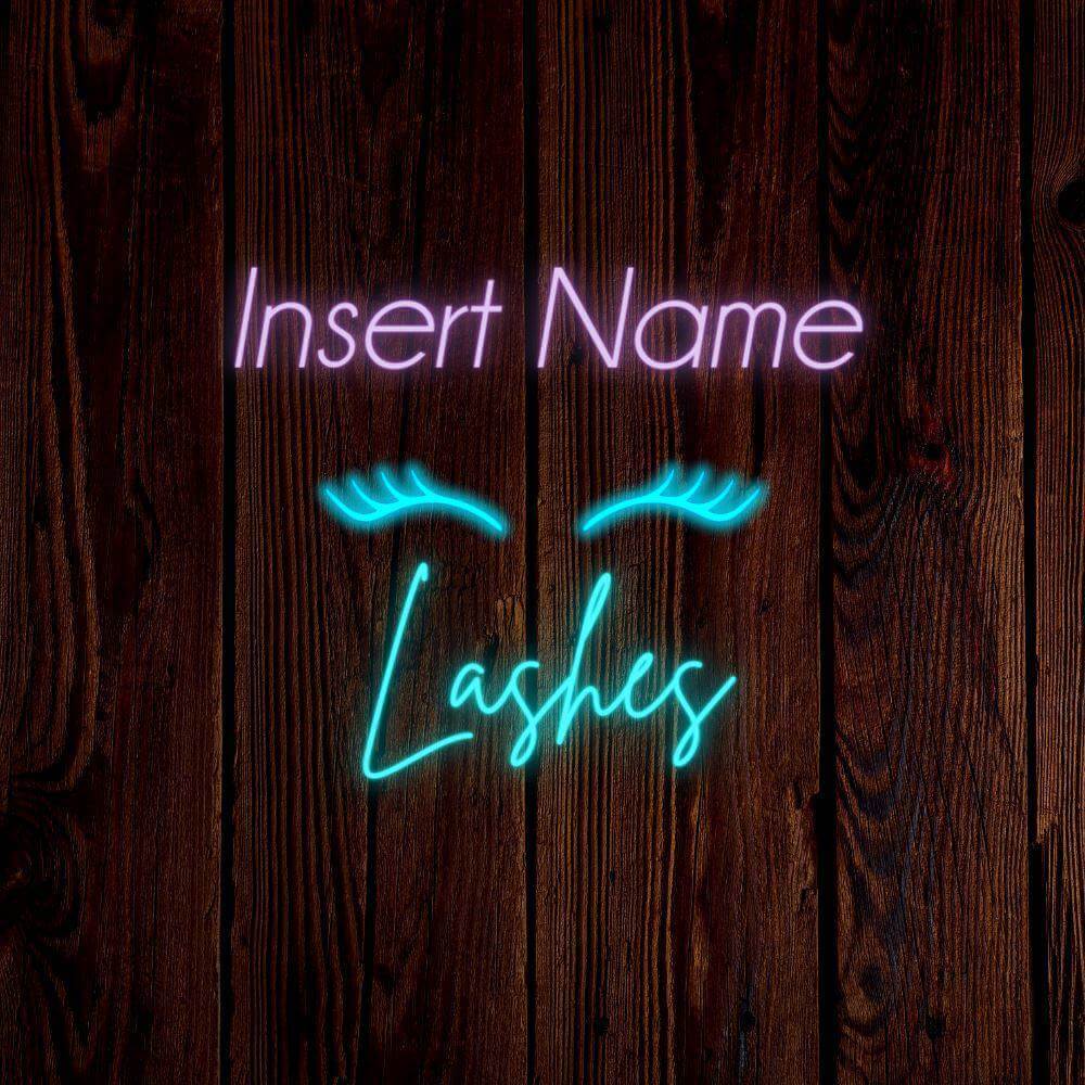 Eyelashes Part Custom LED Neon Sign - Planet Neon