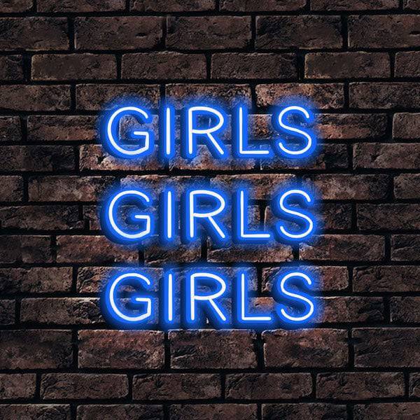 Girls Girls Girls LED Neon Sign - Planet Neon Made in London Neon Signs - Planet Neon