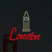 London City Big Ben LED Neon Sign - Made in London Neon Signs - Planet Neon