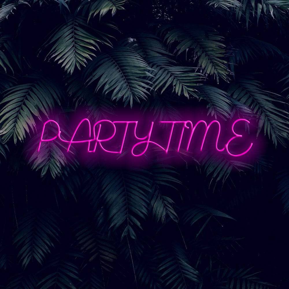 Party Time LED Neon Sign - Made in London Celebrations Neon Signs - Planet Neon