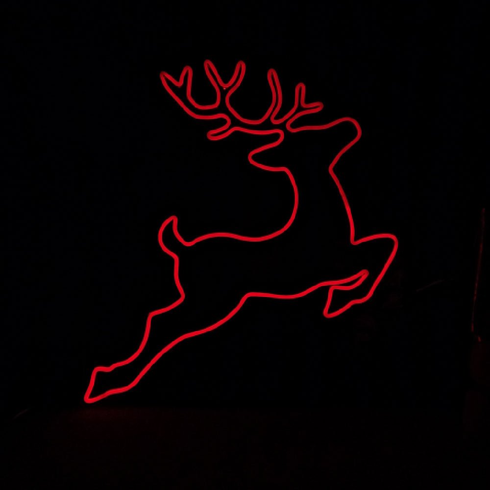 Reindeer LED Neon Sign - Made in London Christmas Neon Signs