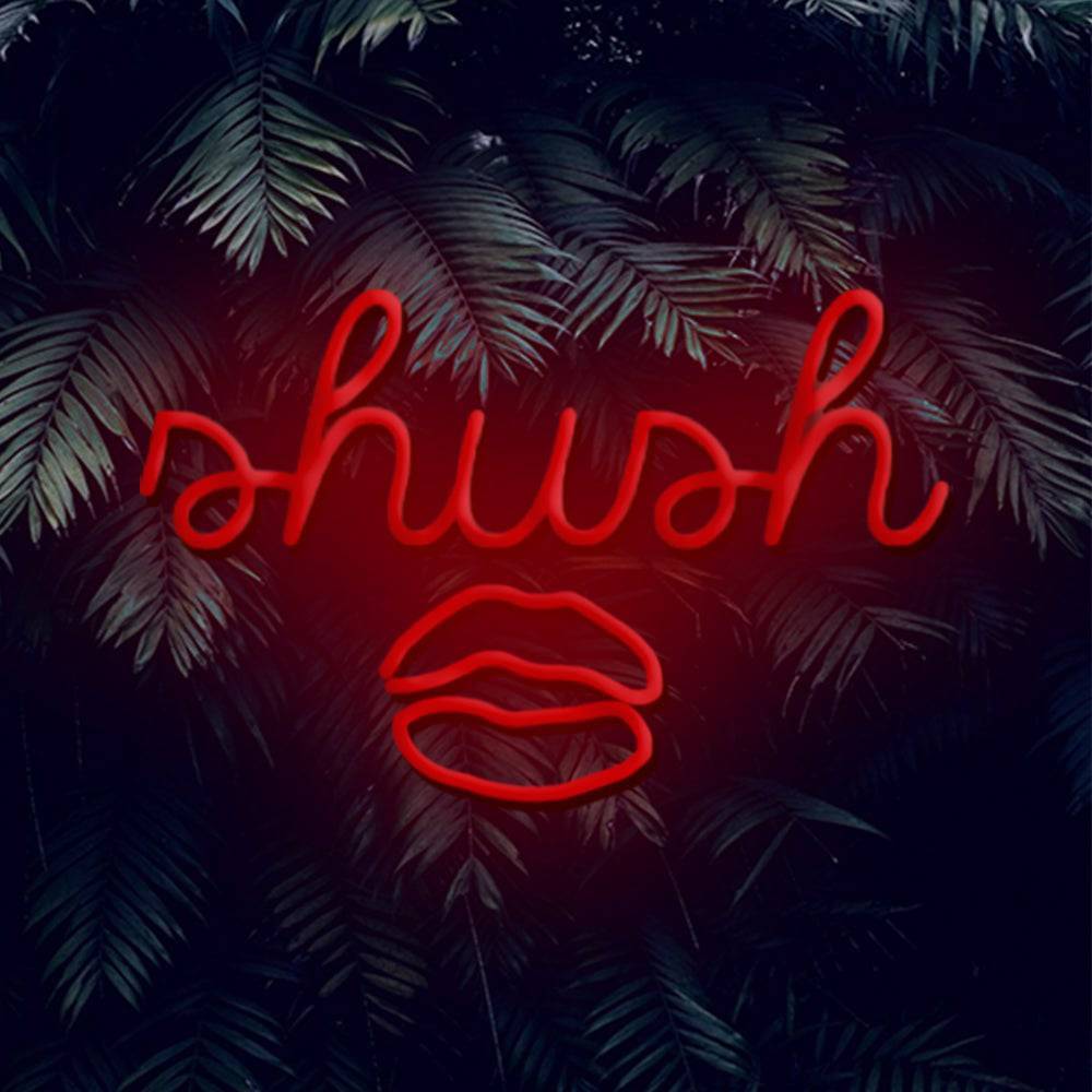 Shush Lips LED Neon Sign - Planet Neon