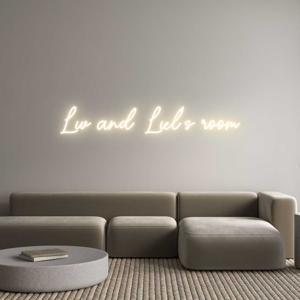 Custom Neon Sign Online Editor Liv and Liel'...