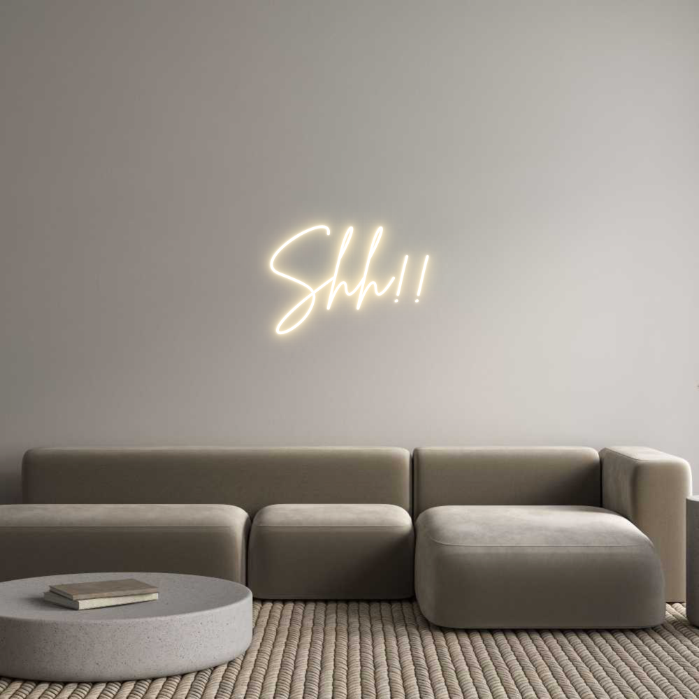 Custom Neon Sign Online Editor Shh!!