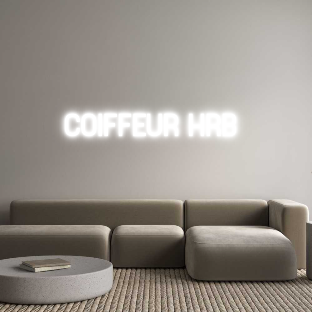 Custom Neon Sign Online Editor COIFFEUR HRB
