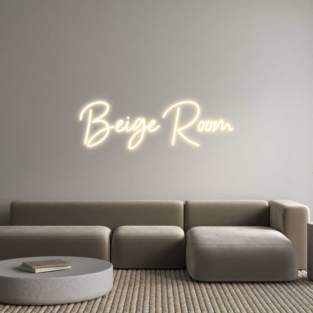 Custom Neon Sign Online Editor Beige Room