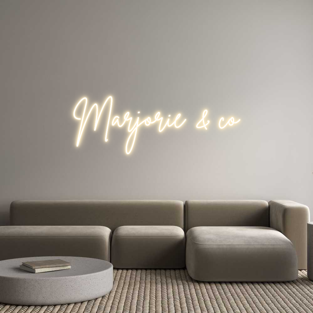 Custom Neon Sign Online Editor Marjorie & co