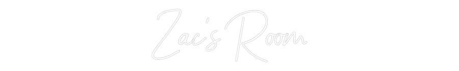 Custom Neon Sign Online Editor Zac’s Room