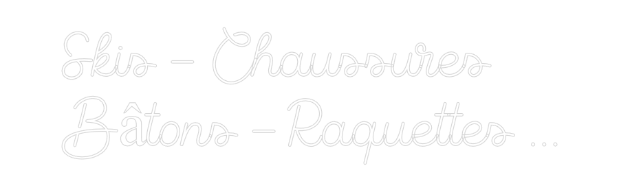 Custom Neon Sign Online Editor Skis - Chauss...