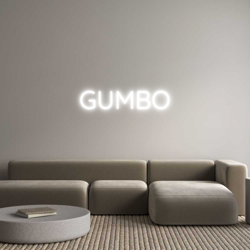 Custom Neon Sign Online Editor GUMBO