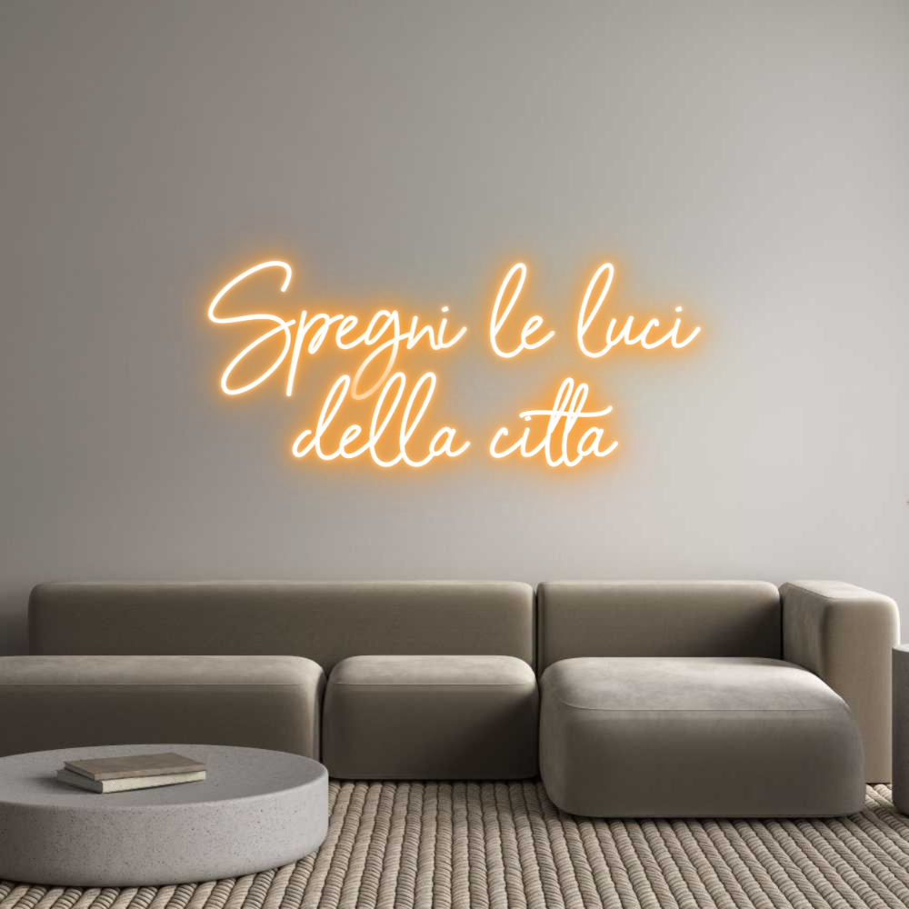 Custom Neon Sign Online Editor Spegni le luc...