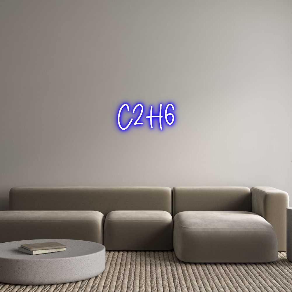Custom Neon Sign Online Editor C2H6