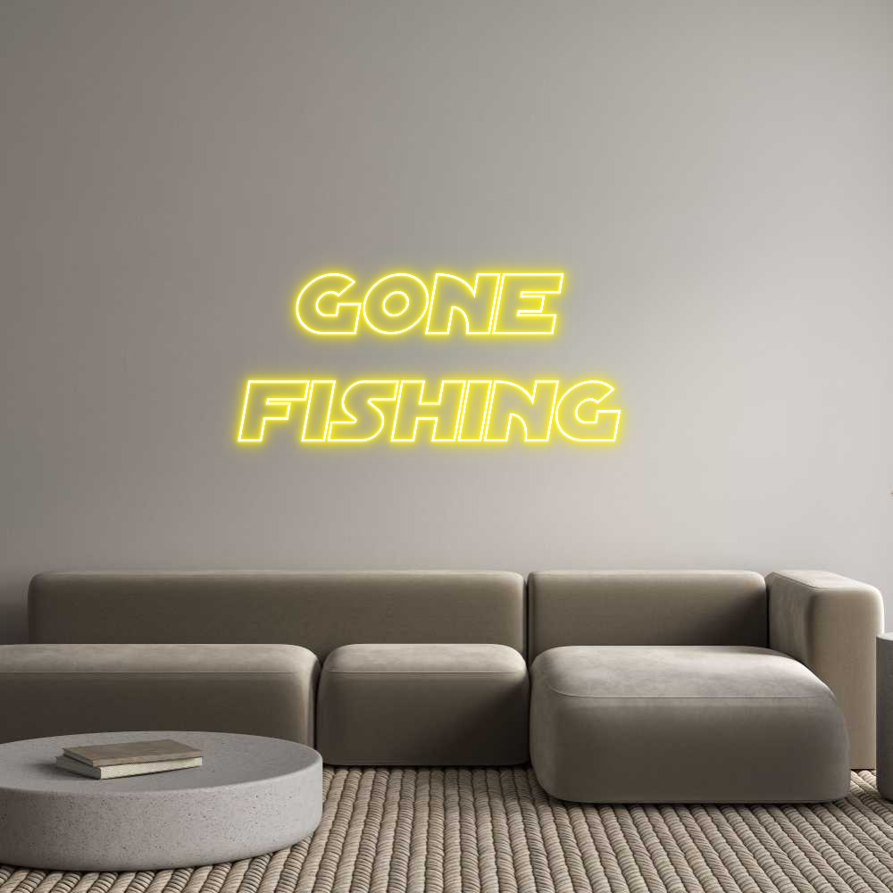 Custom Neon Sign Online Editor GONE 
FISHING