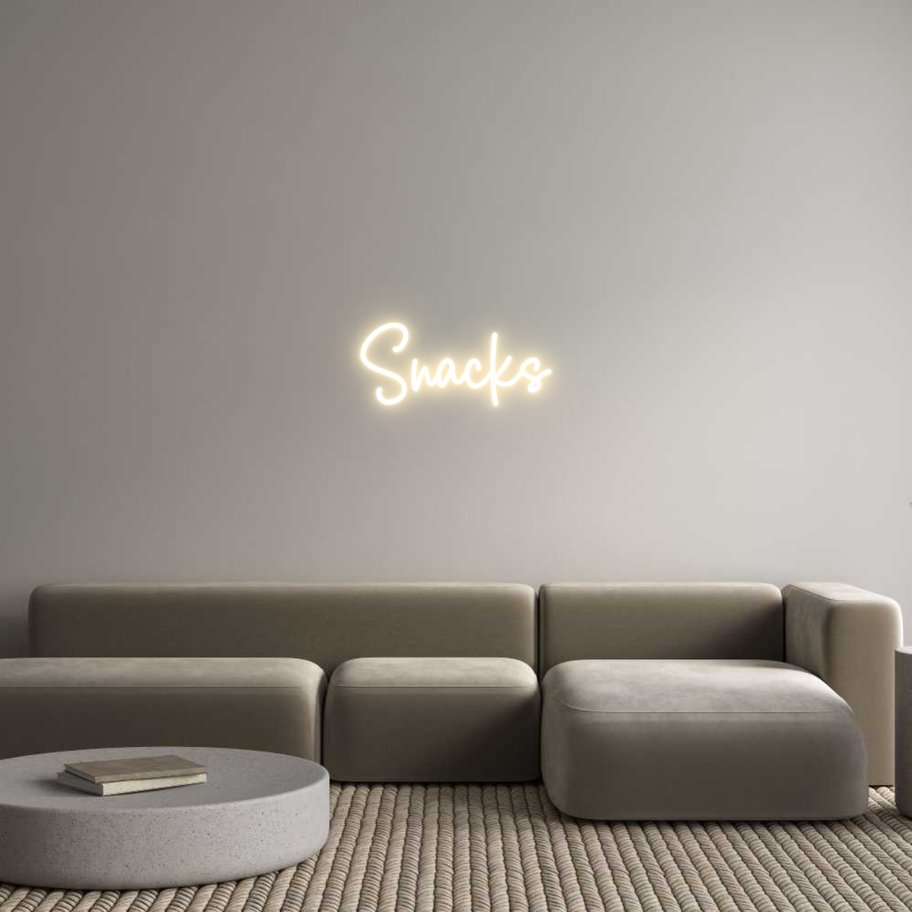 Custom Neon Sign Online Editor Snacks
