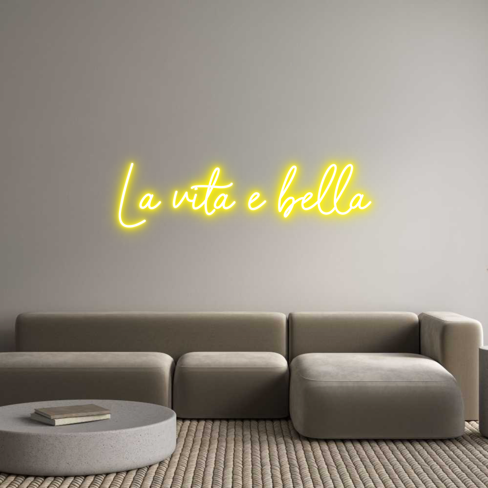 Custom Neon Sign Online Editor La vita e bella
