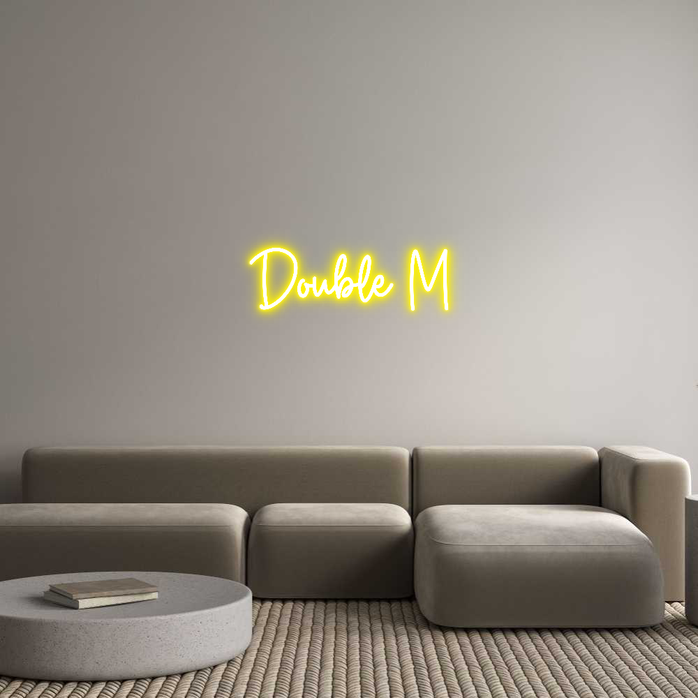Custom Neon Sign Online Editor Double M