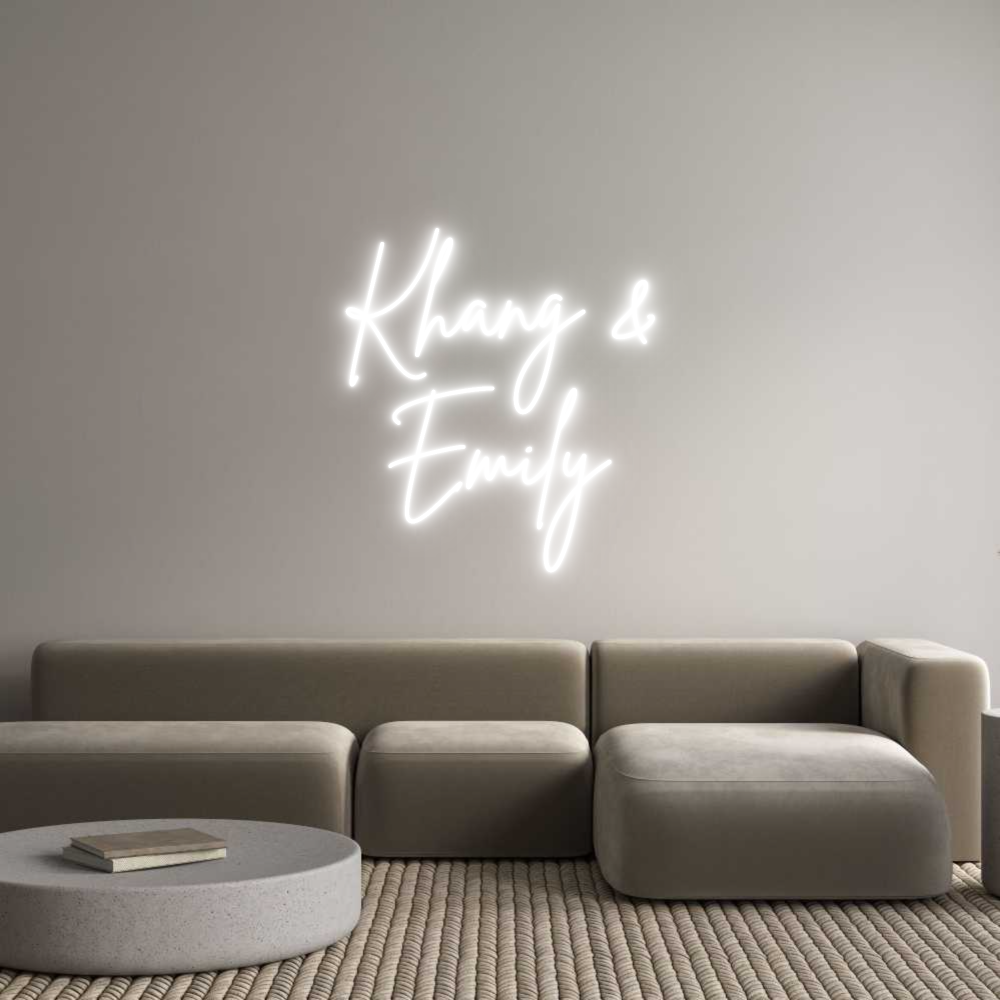 Custom Neon Sign Online Editor Khang &
Emily