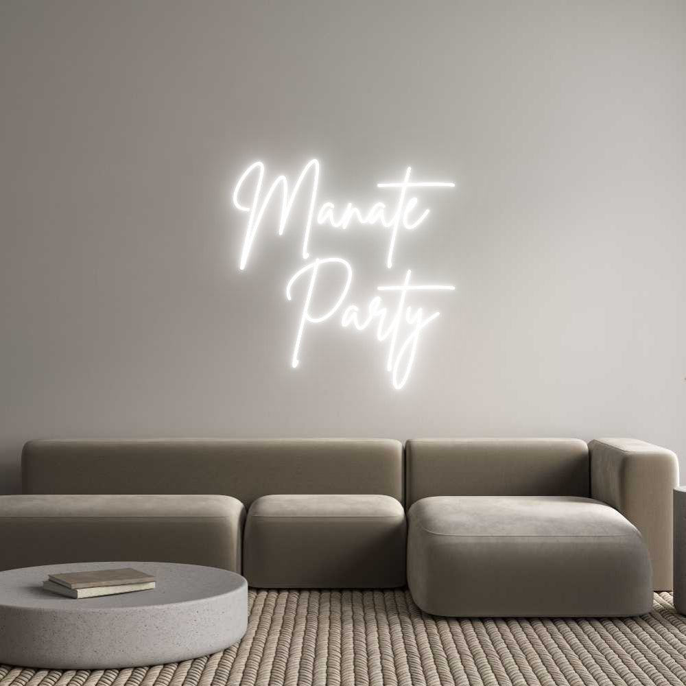 Custom Neon Sign Online Editor Manate
Party
