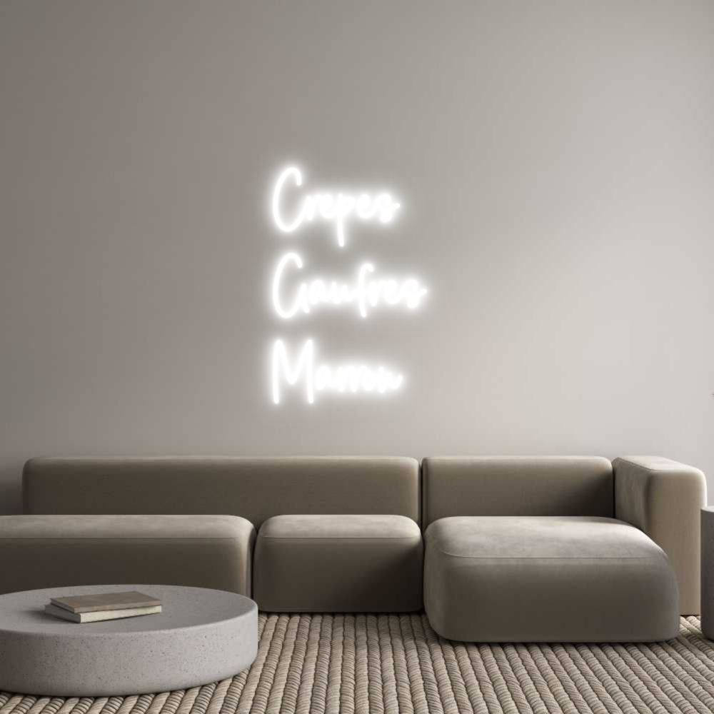 Custom Neon Sign Online Editor Crêpes 
Gauf...