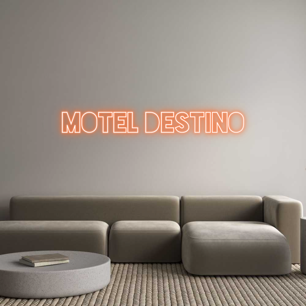 Custom Neon Sign Online Editor motel destino