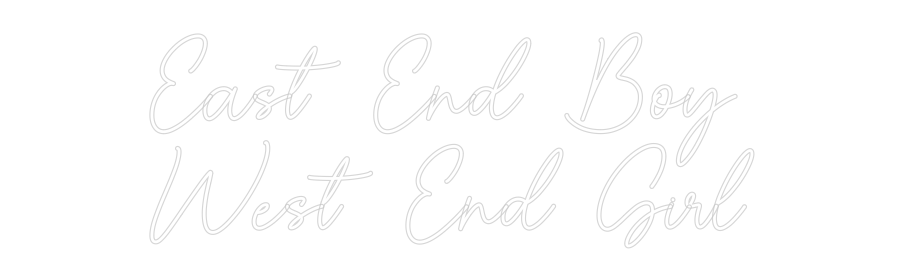 Custom Neon Sign Online Editor East End Boy
...