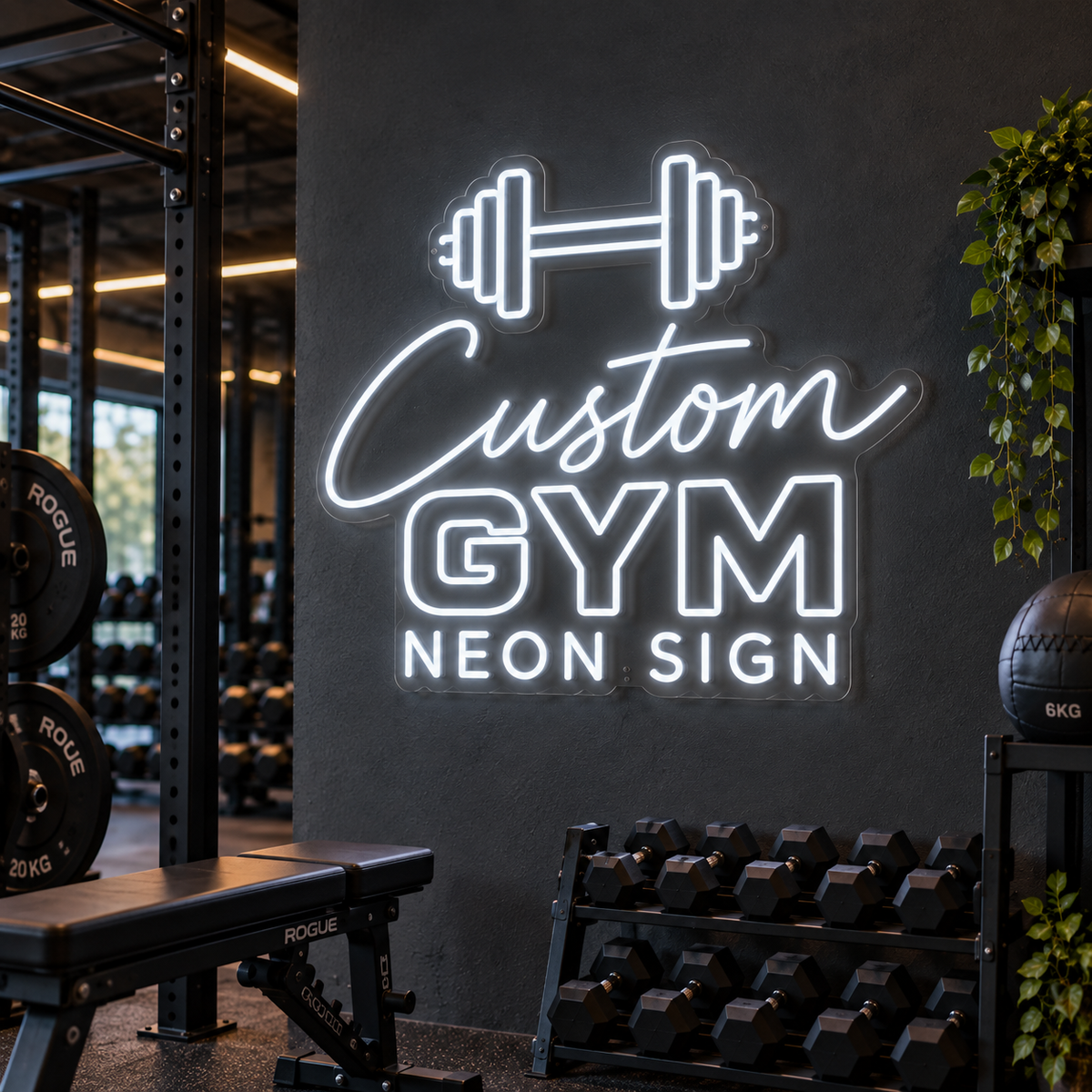 Custom Gym Neon Sign - AI Designer