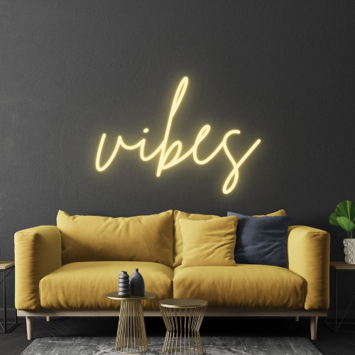 VIBES LED Neon Sign - Made in London Inspirational Neon Signs