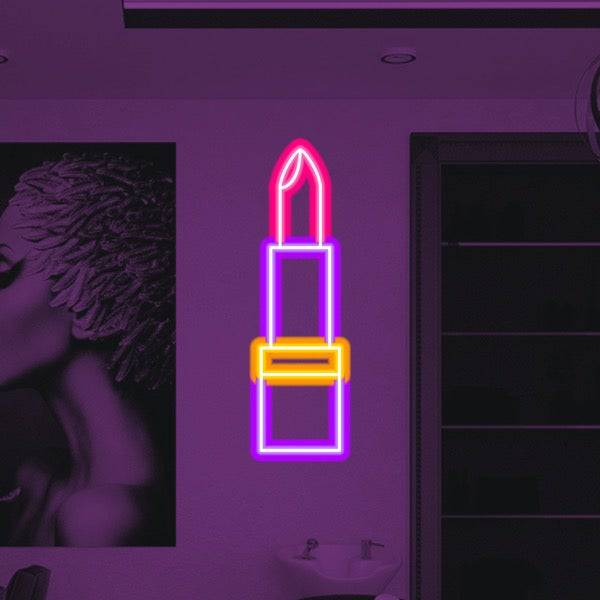 Lipstick LED Neon Sign - Made in London Beauty Makeup Neon Signs