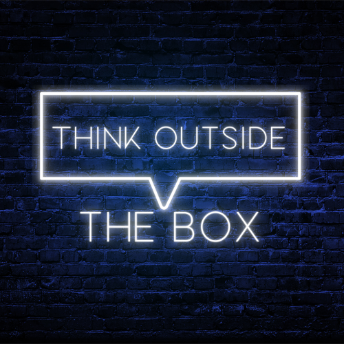 Think Outside the Box LED Neon Sign - Made in London Inspirational Neon Signs