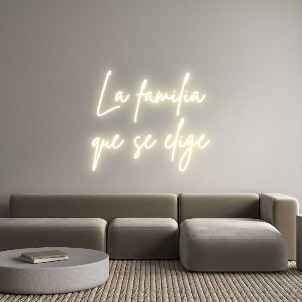 Custom Neon Sign Online Editor La familia
q...