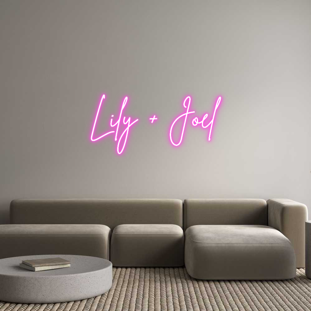 Custom Neon Sign Online Editor Lily + Joel