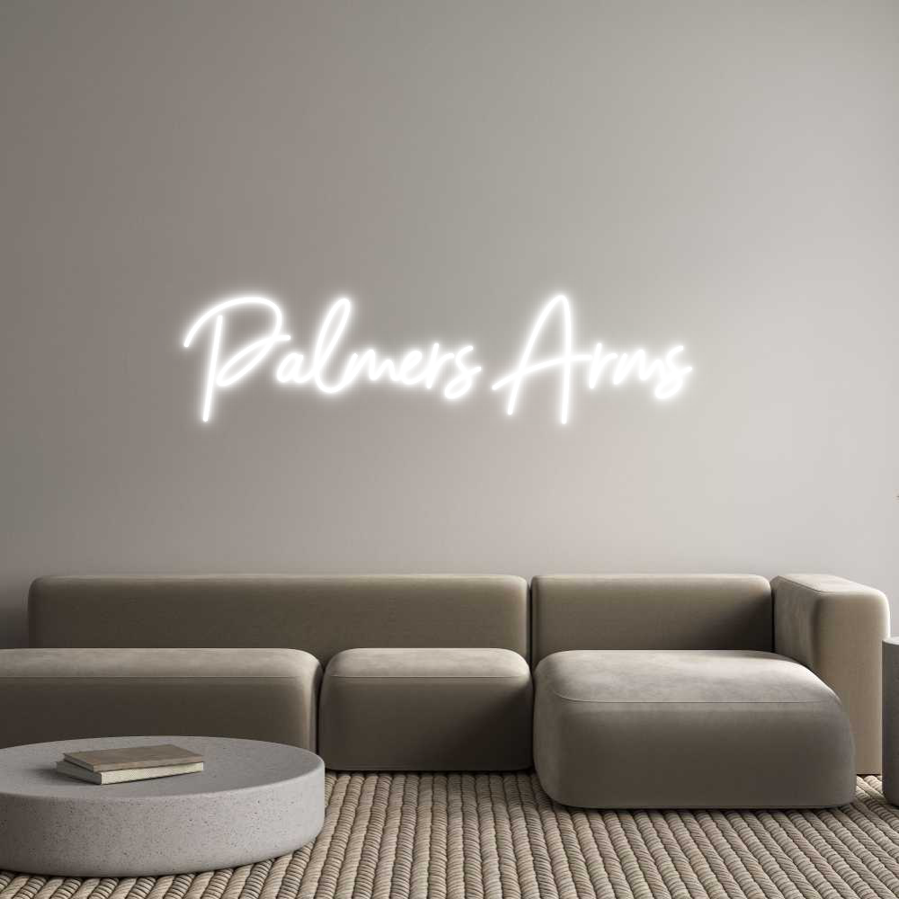 Custom Neon Sign Online Editor Palmers Arms