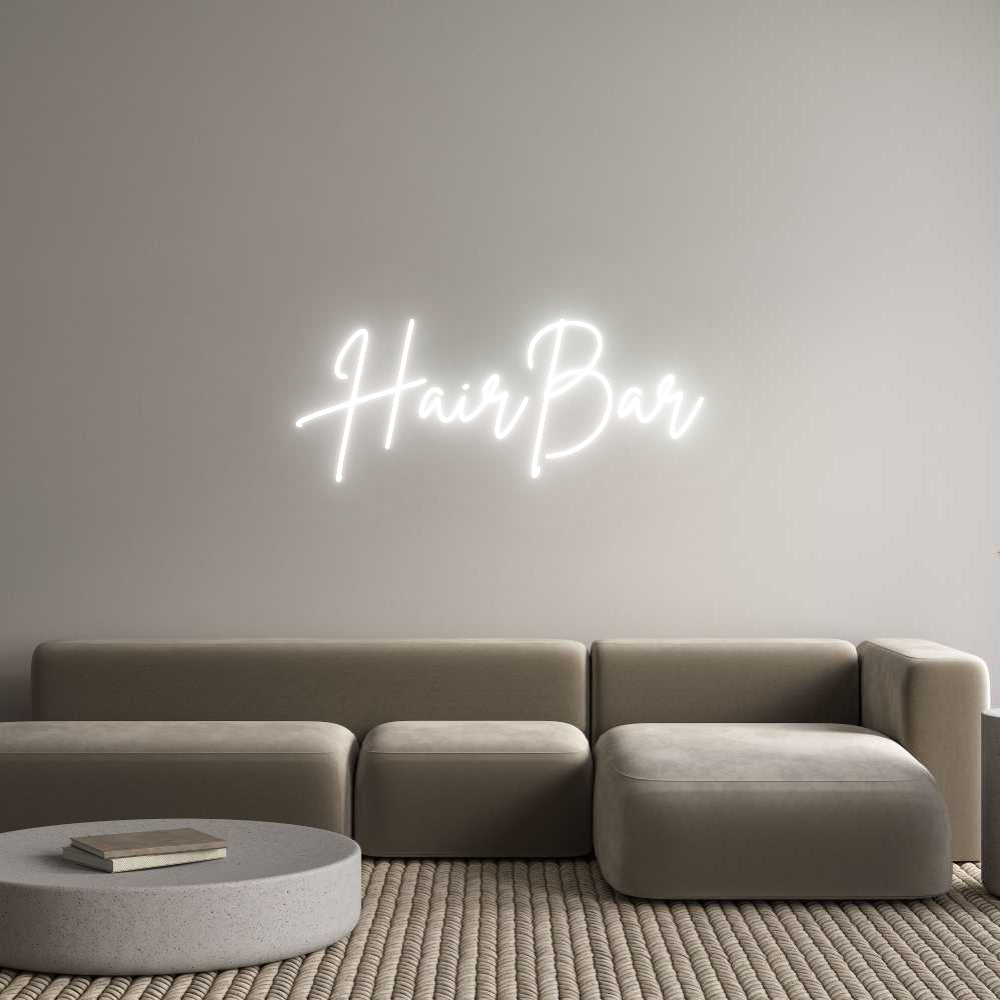 Custom Neon Sign Online Editor HairBar
