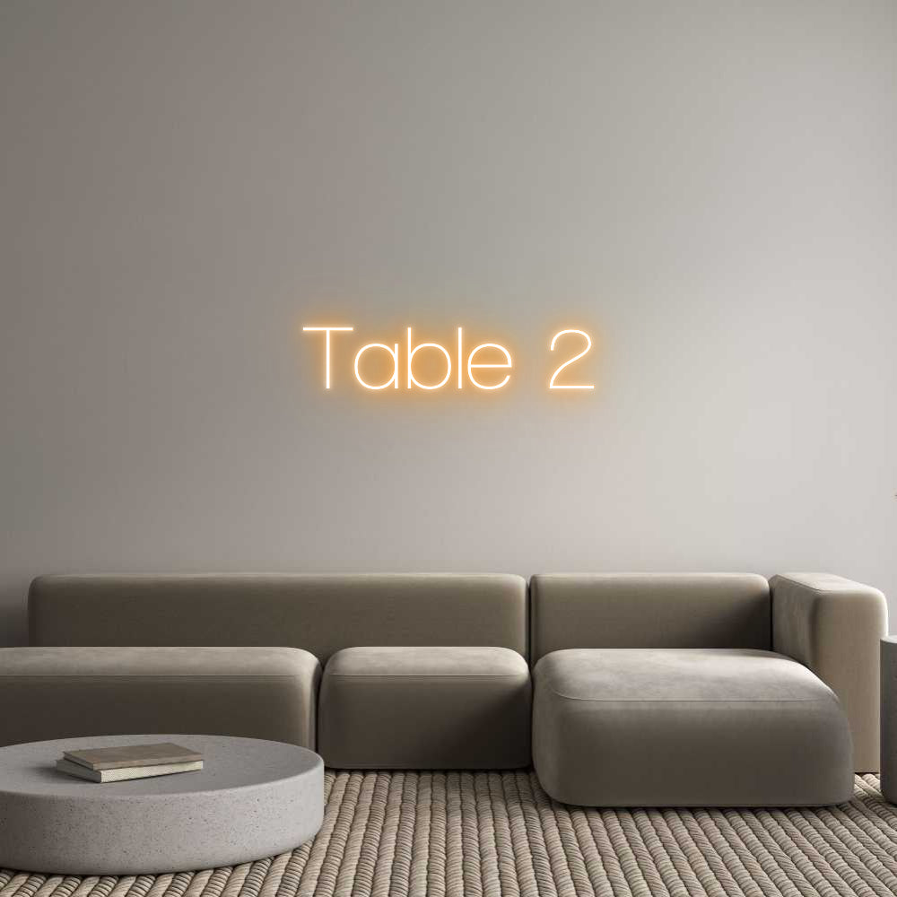 Custom Neon Sign Online Editor Table 2