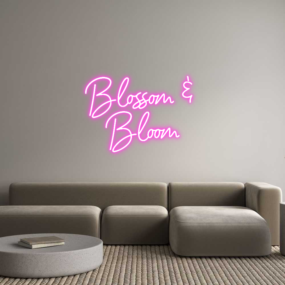 Custom Neon Sign Online Editor Blossom & 
B...