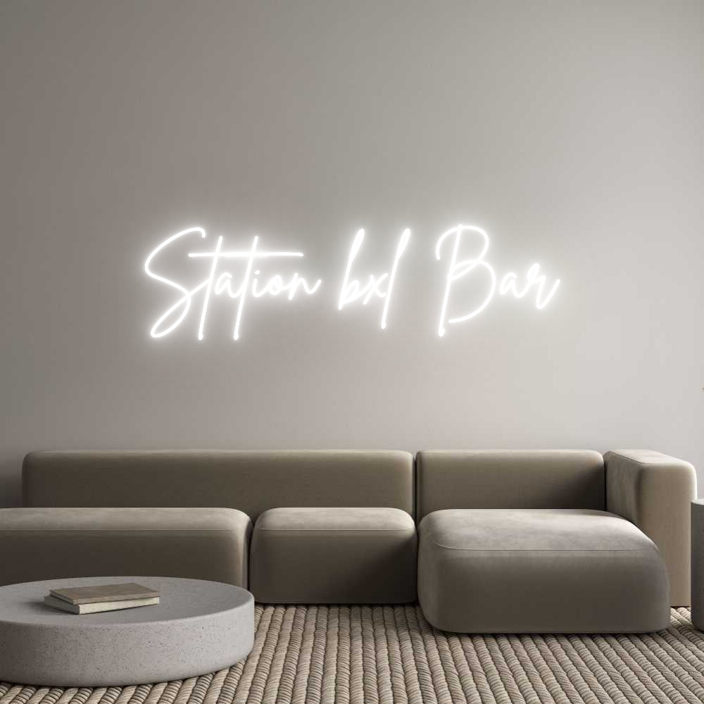Custom Neon Sign Online Editor Station bxl Bar